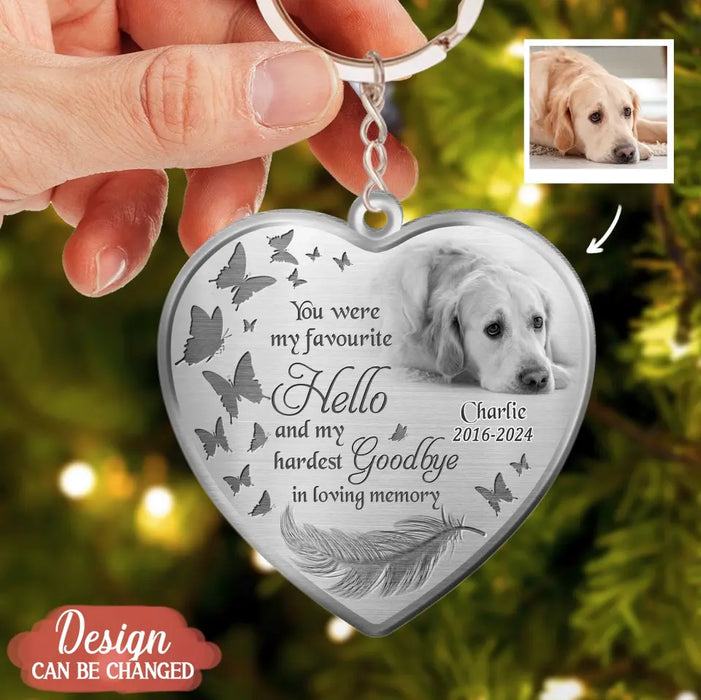 Personalized Photo Heart Acrylic Keychain - Memorial Gift Idea For Pet Lover - If Love Could Have Saved You, You Would Have Lived Forever