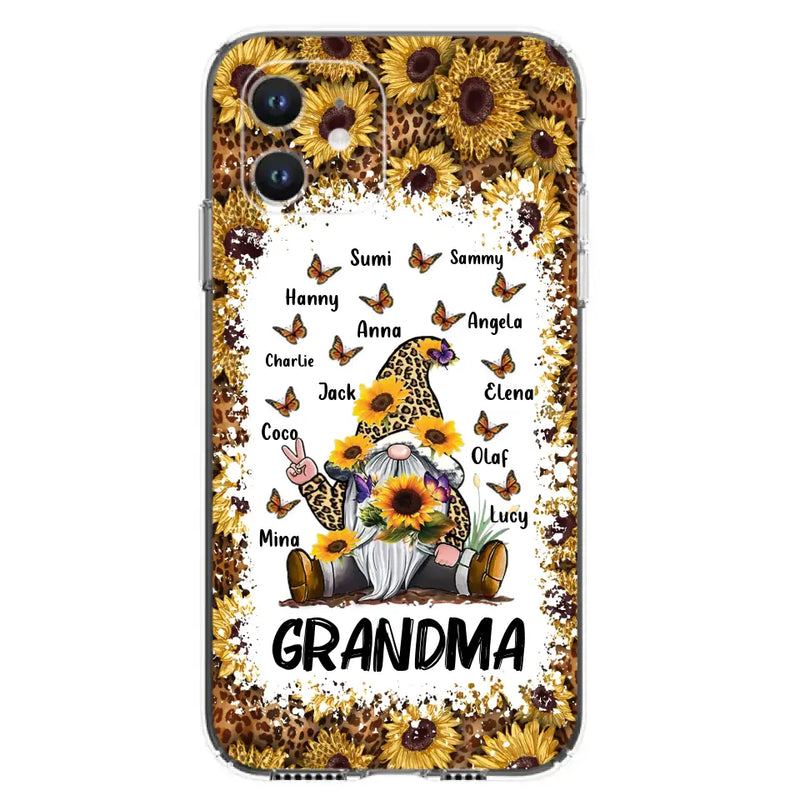 Personalized Sunflower Grandma Phone Case - Gift Idea For Grandma - Up to 12 Kids - Case For iPhone/Samsung