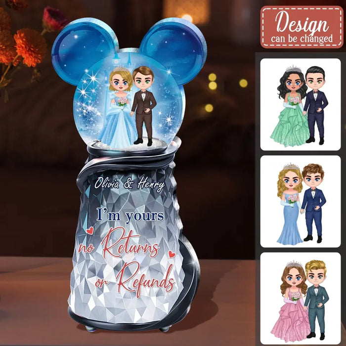 Personalized Couple Acrylic Plaque - Wedding/Anniversary Gift Idea For Couple - I'm Yours No Returns  Or Refunds