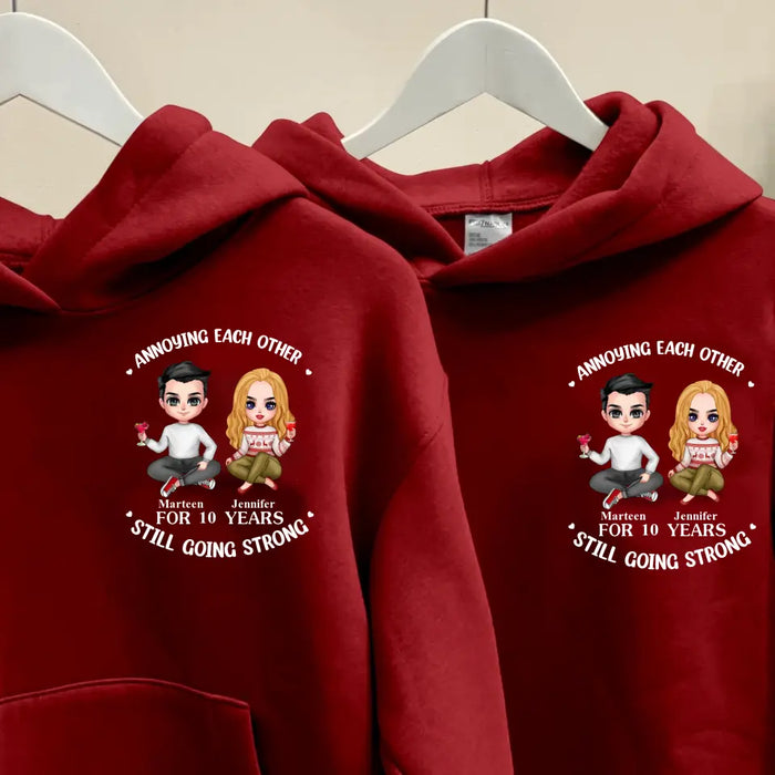 Personalized Couple Hoodie - Valentine's Day Gift Idea for Couple - Annoying Each Other & Still Going Strong