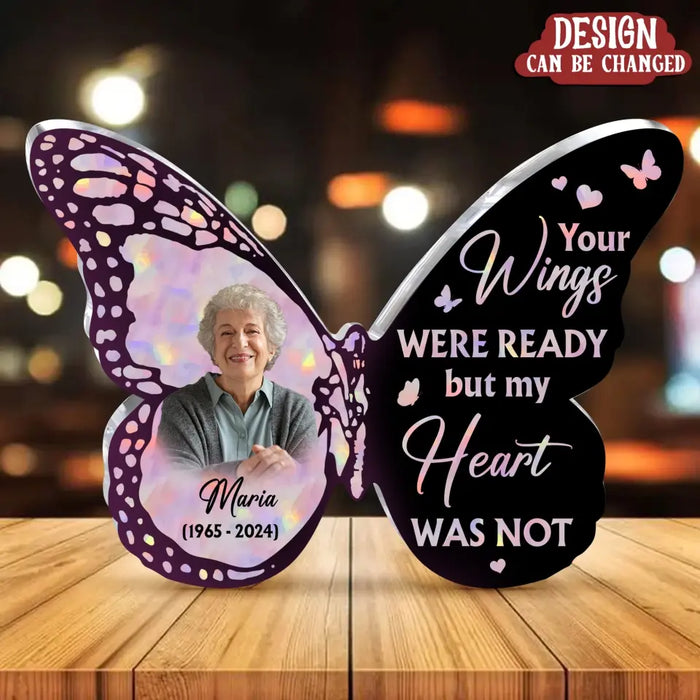 Personalized Memorial Photo Butterfly Acrylic Plaque - Memorial Gift Idea For Loss Of Loved One - Those We Love Don't Go Away