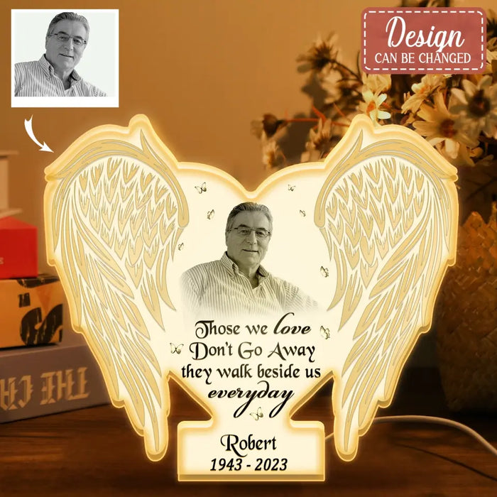 Personalized Memorial Dad Wings Photo Light Box Light - Memorial Gift Idea For Family Member - If Love Could Have Saved You You Would Have Lived Forever