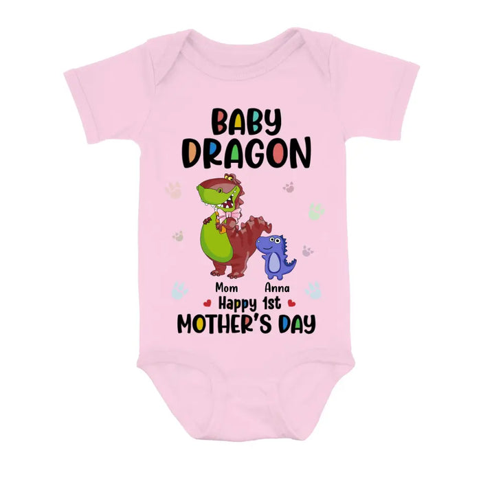 Personalized Dragon Shirt/Baby Onesie - Gift Idea For Mother's Day - Happy 1st Mother's Day