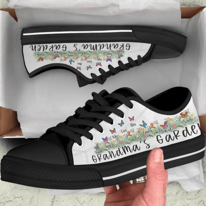 Personalized Grandma Sneakers - Up to 8 Butterflies - Gift Idea For Grandma - Grandma's Garden