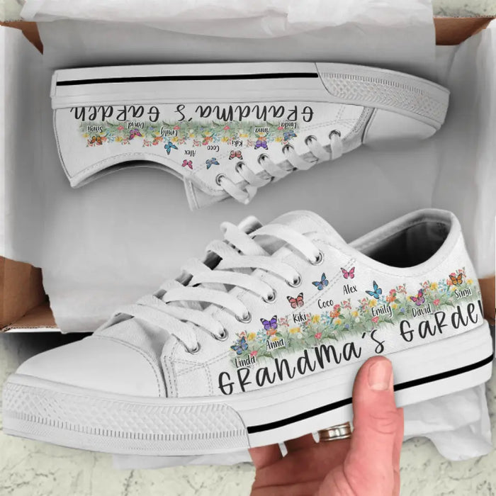 Personalized Grandma Sneakers - Up to 8 Butterflies - Gift Idea For Grandma - Grandma's Garden