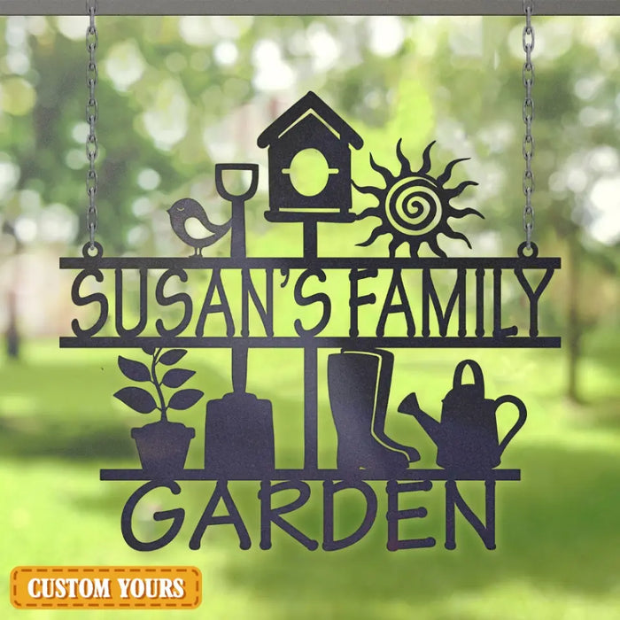 Personalized Garden Metal Sign - Gift Idea For Family/Garden Lover/Garden's Decoration