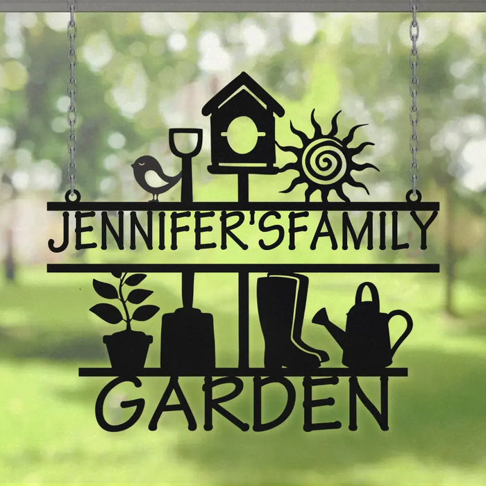 Personalized Garden Metal Sign - Gift Idea For Family/Garden Lover/Garden's Decoration