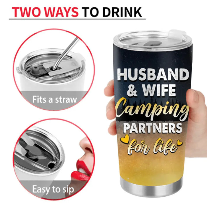 Personalized Camping Couple Tumbler - Gift Idea For Camping Lovers/Couple - You & Me We Got This