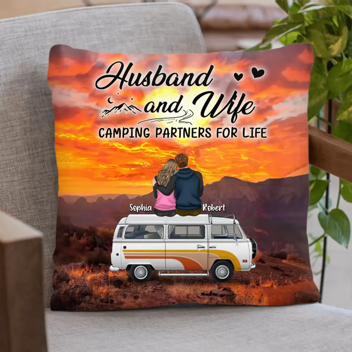 Personalized Camping Fleece Throw Blanket/Quilt/Pillow Cover - Gift Idea For Camping Lovers - Camping Partners For Life