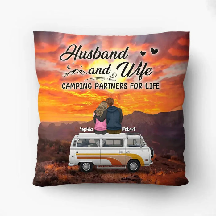 Personalized Camping Fleece Throw Blanket/Quilt/Pillow Cover - Gift Idea For Camping Lovers - Camping Partners For Life