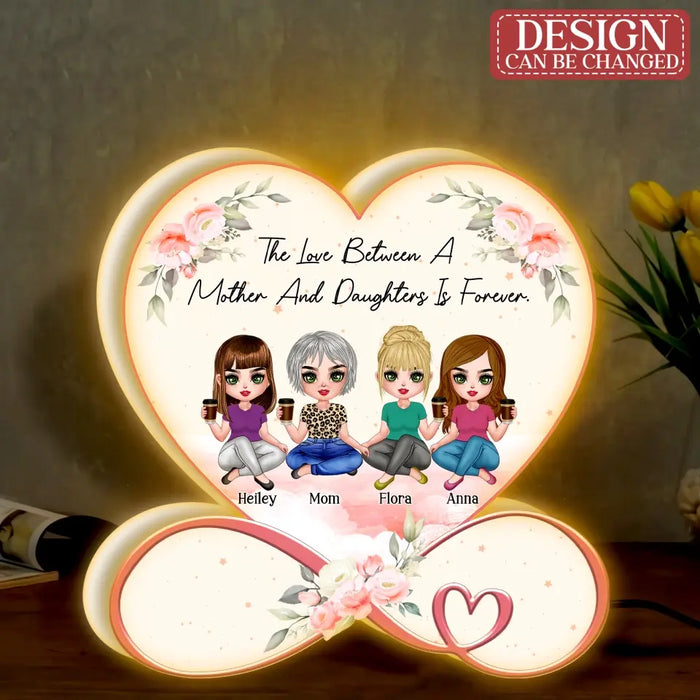 Personalized Mother And Daughters Light Box - Mom With Up to 5 Daughters - Gift Idea For Mother's Day - Mother And Daughters Forever Linked Together
