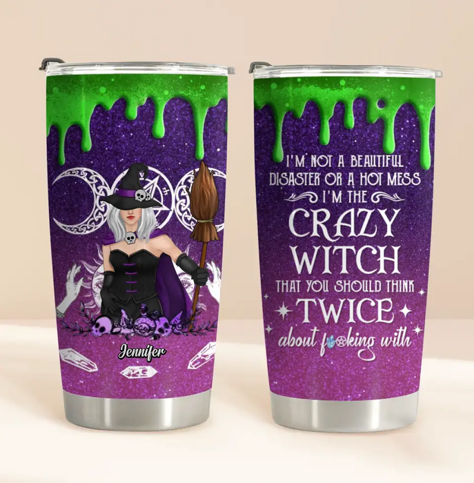 Personalized Witch Tumbler - Gift Idea For Halloween/Witch Lovers - You Should Think Twice About Fucking With