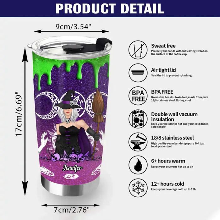 Personalized Witch Tumbler - Gift Idea For Halloween/Witch Lovers - You Should Think Twice About Fucking With