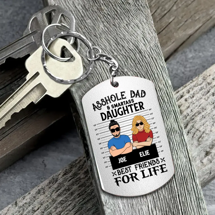 Personalized Dad/Mom And Daughter/Son Aluminum Keychain - Gift Idea For Father's Day/Mother's Day
