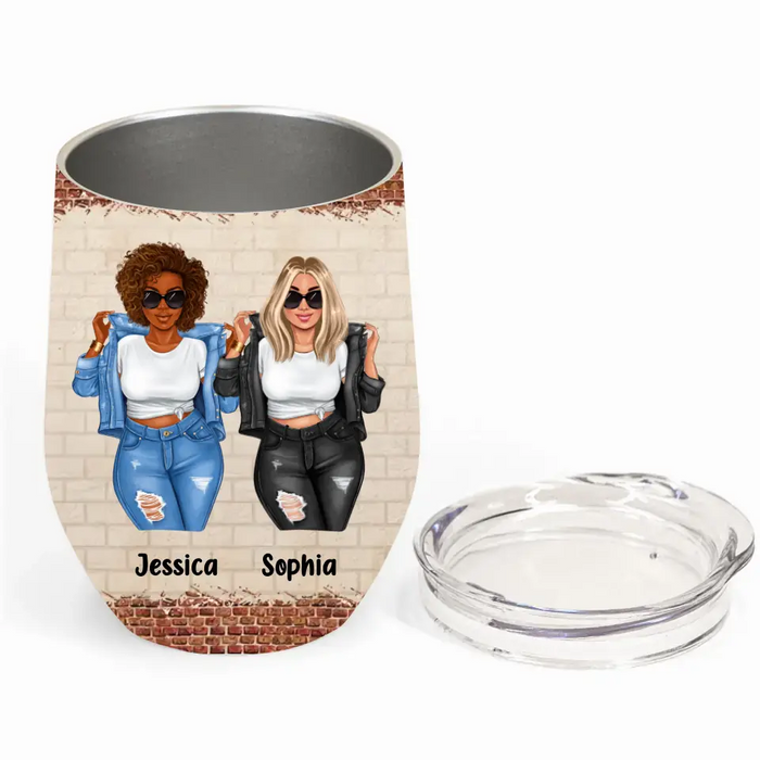 Personalized Mom & Daughter Wine Tumbler - Mother's Day Gift Idea For Mom From Daughter - Like Mother Like Daughter