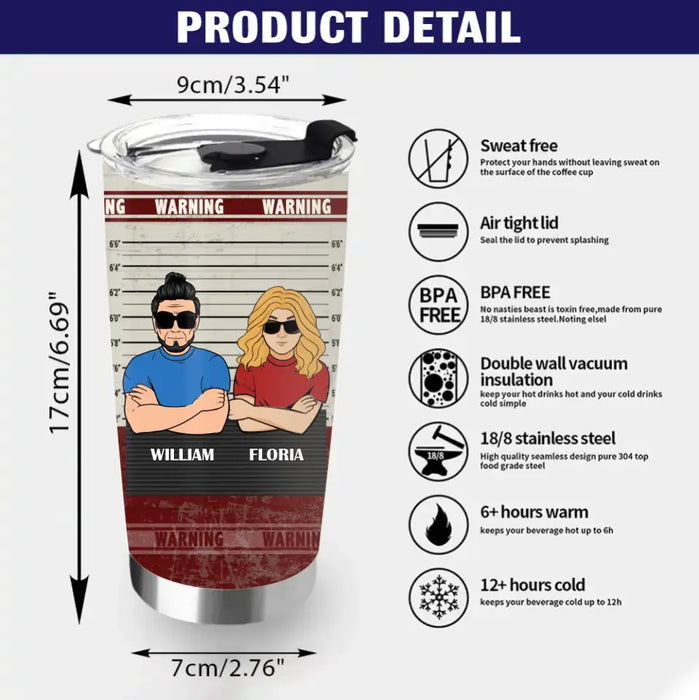 Personalized Dad/Mom And Daughter/Son Tumbler - Gift Idea For Father's Day From Daughter/Son - Asshole Dad & Smartass Daughter