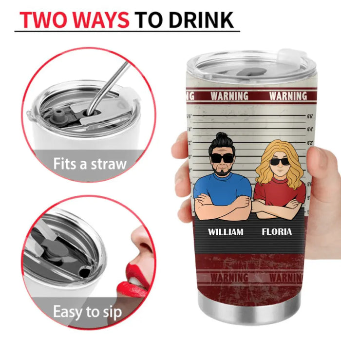 Personalized Dad/Mom And Daughter/Son Tumbler - Gift Idea For Father's Day From Daughter/Son - Asshole Dad & Smartass Daughter