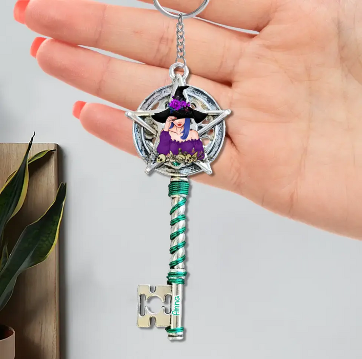 Personalized Pentacle Shape Acrylic Keychain - Gift For Girls/Birthday/Mother's Day