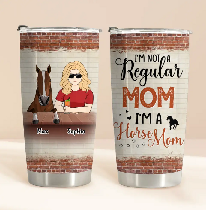 Personalized Horse Mom Tumbler - Gift Idea For Horse Lover/Happy Mother's Day - I'm A Horse Mom