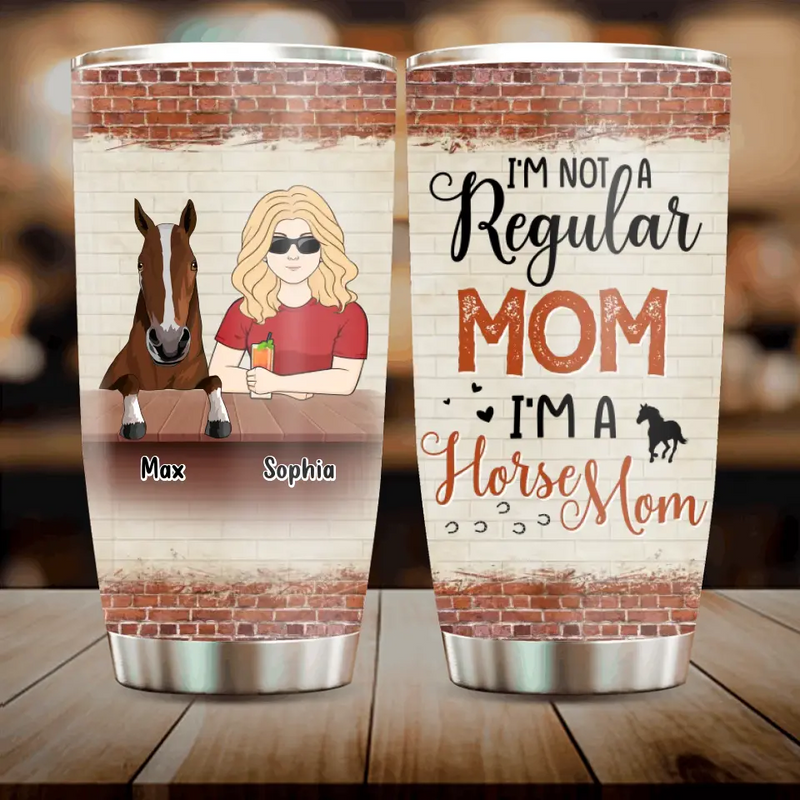Personalized Horse Mom Tumbler - Gift Idea For Horse Lover/Happy Mother's Day - I'm A Horse Mom