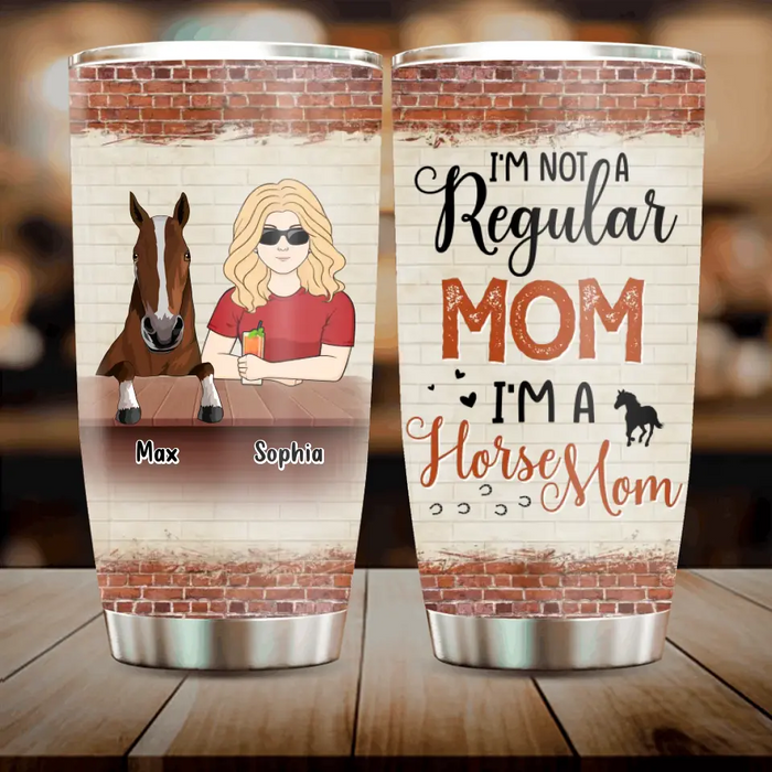 Personalized Horse Mom Tumbler - Gift Idea For Horse Lover/Happy Mother's Day - I'm A Horse Mom