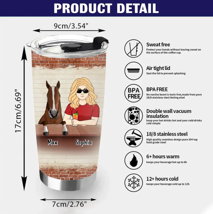 Personalized Horse Mom Tumbler - Gift Idea For Horse Lover/Happy Mother's Day - I'm A Horse Mom