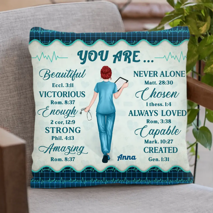 Personalized Nurse Pillow Cover - Gift Idea For Nurse/Birthday/Friend - You Are Beautiful