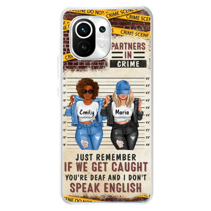 Personalized Bestie Phone Case - Gift Idea For Bestie/Sister - Up to 3 Girls - Partners In Crime - Case For Oppo/Xiaomi/Huawei