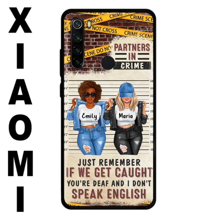 Personalized Bestie Phone Case - Gift Idea For Bestie/Sister - Up to 3 Girls - Partners In Crime - Case For Oppo/Xiaomi/Huawei