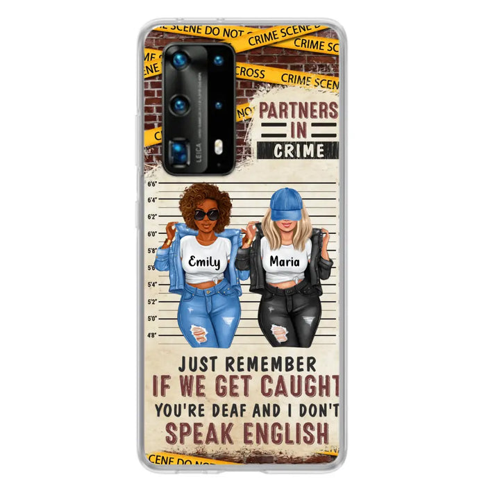 Personalized Bestie Phone Case - Gift Idea For Bestie/Sister - Up to 3 Girls - Partners In Crime - Case For Oppo/Xiaomi/Huawei