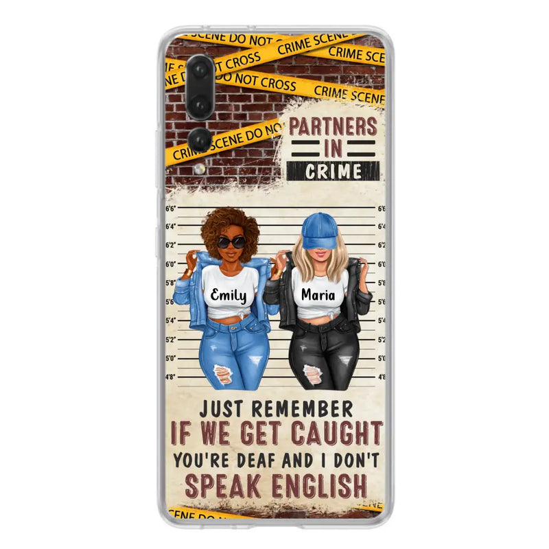 Personalized Bestie Phone Case - Gift Idea For Bestie/Sister - Up to 3 Girls - Partners In Crime - Case For Oppo/Xiaomi/Huawei