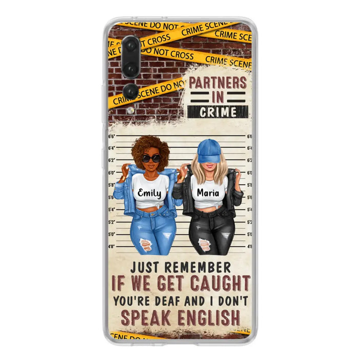 Personalized Bestie Phone Case - Gift Idea For Bestie/Sister - Up to 3 Girls - Partners In Crime - Case For Oppo/Xiaomi/Huawei