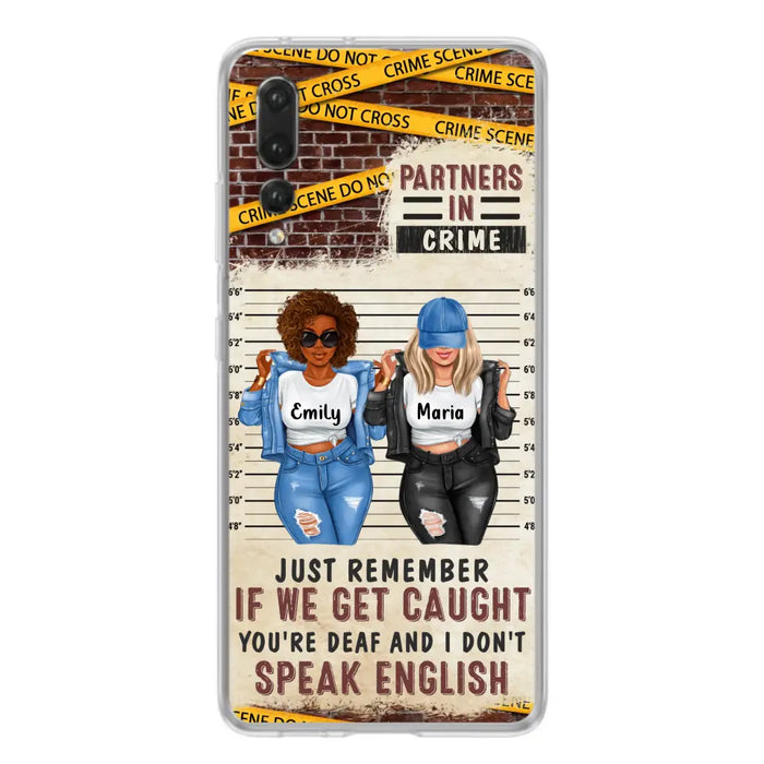 Personalized Bestie Phone Case - Gift Idea For Bestie/Sister - Up to 3 Girls - Partners In Crime - Case For Oppo/Xiaomi/Huawei
