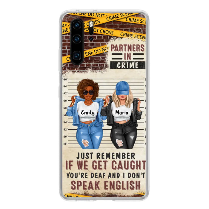 Personalized Bestie Phone Case - Gift Idea For Bestie/Sister - Up to 3 Girls - Partners In Crime - Case For Oppo/Xiaomi/Huawei