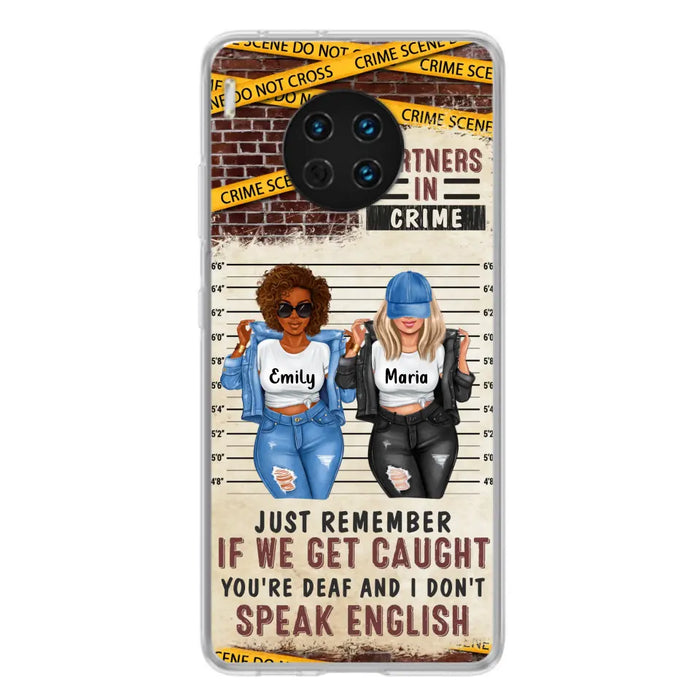 Personalized Bestie Phone Case - Gift Idea For Bestie/Sister - Up to 3 Girls - Partners In Crime - Case For Oppo/Xiaomi/Huawei
