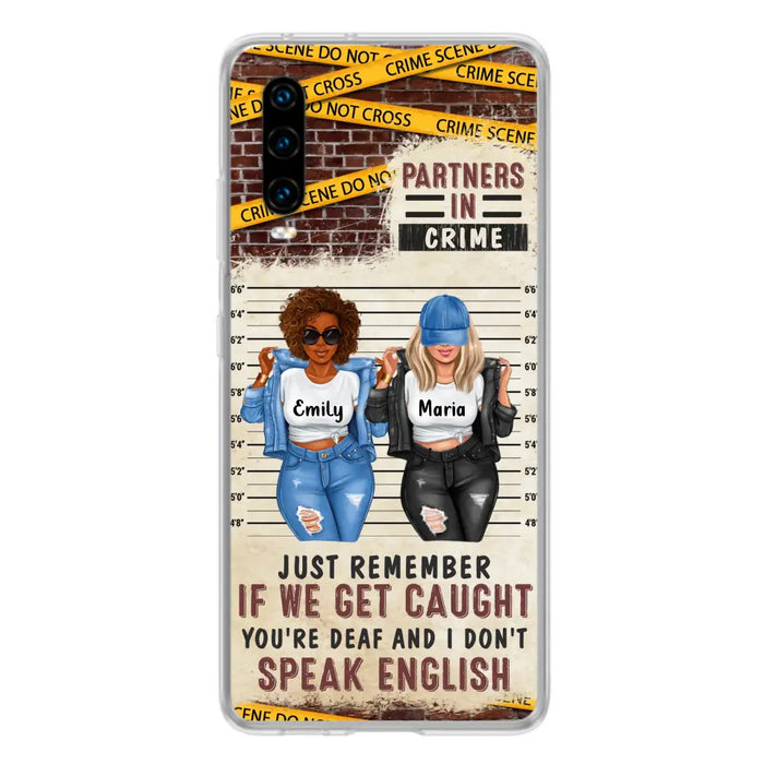 Personalized Bestie Phone Case - Gift Idea For Bestie/Sister - Up to 3 Girls - Partners In Crime - Case For Oppo/Xiaomi/Huawei