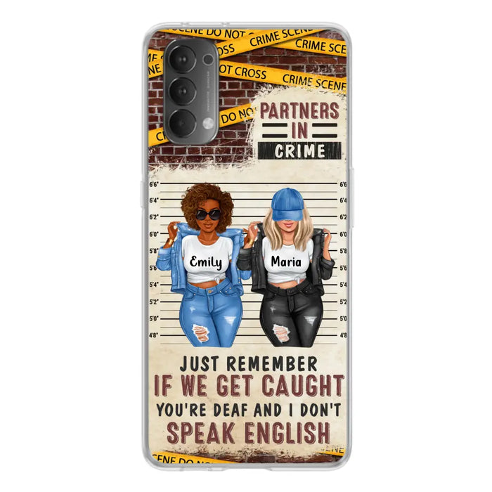 Personalized Bestie Phone Case - Gift Idea For Bestie/Sister - Up to 3 Girls - Partners In Crime - Case For Oppo/Xiaomi/Huawei