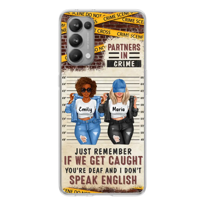 Personalized Bestie Phone Case - Gift Idea For Bestie/Sister - Up to 3 Girls - Partners In Crime - Case For Oppo/Xiaomi/Huawei