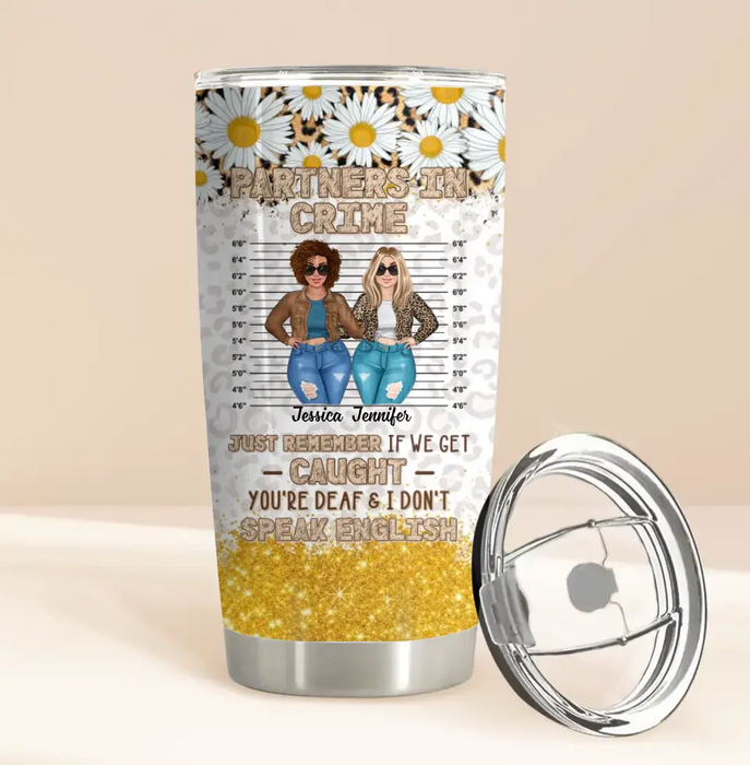 Personalized Besties Tumbler - Gift Idea For Friends/Sisters/Besties - Partners In Crime
