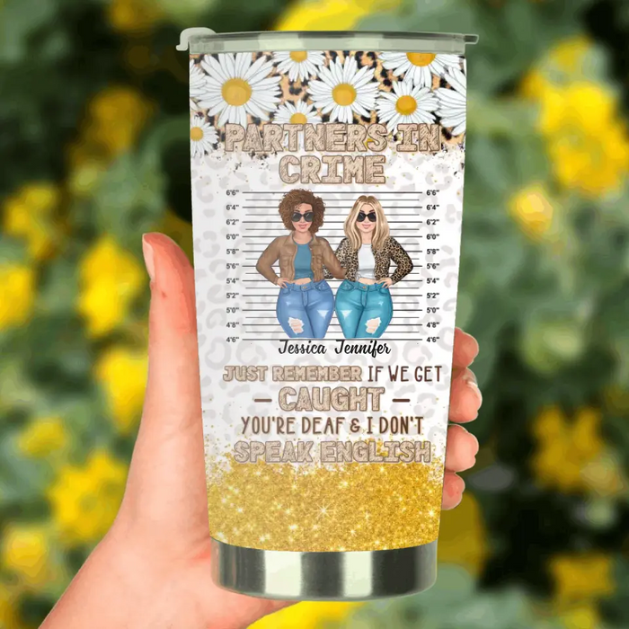 Personalized Besties Tumbler - Gift Idea For Friends/Sisters/Besties - Partners In Crime