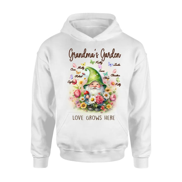 Personalized Grandma's Garden Shirt/Hoodie - Mother's Day Gift Idea For Grandma/Mother - Grandma's Garden