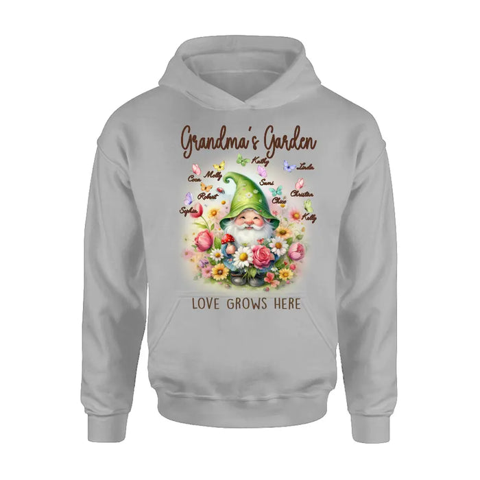 Personalized Grandma's Garden Shirt/Hoodie - Mother's Day Gift Idea For Grandma/Mother - Grandma's Garden