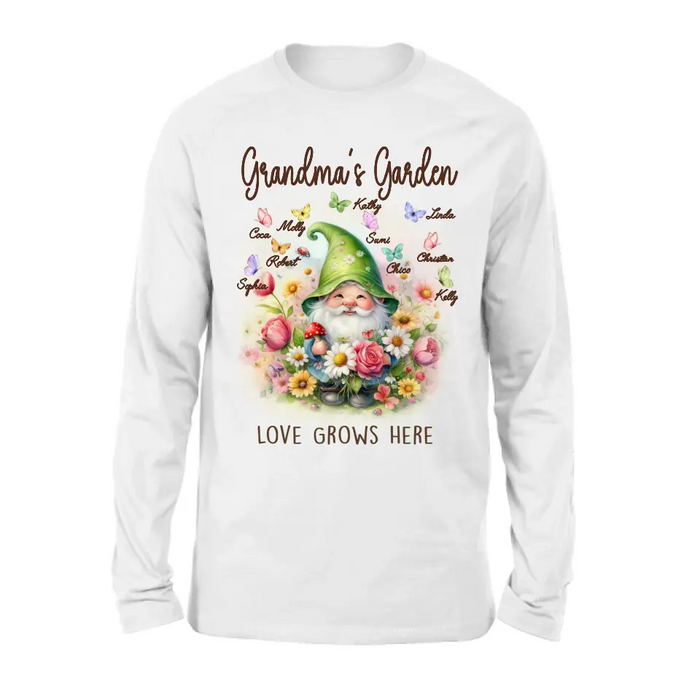 Personalized Grandma's Garden Shirt/Hoodie - Mother's Day Gift Idea For Grandma/Mother - Grandma's Garden