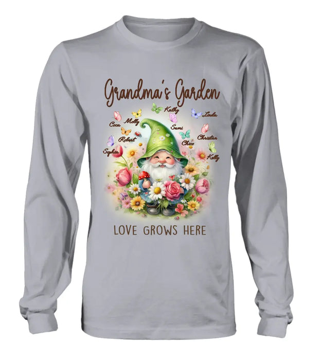 Personalized Grandma's Garden Shirt/Hoodie - Mother's Day Gift Idea For Grandma/Mother - Grandma's Garden