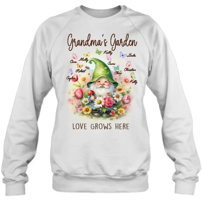Personalized Grandma's Garden Shirt/Hoodie - Mother's Day Gift Idea For Grandma/Mother - Grandma's Garden