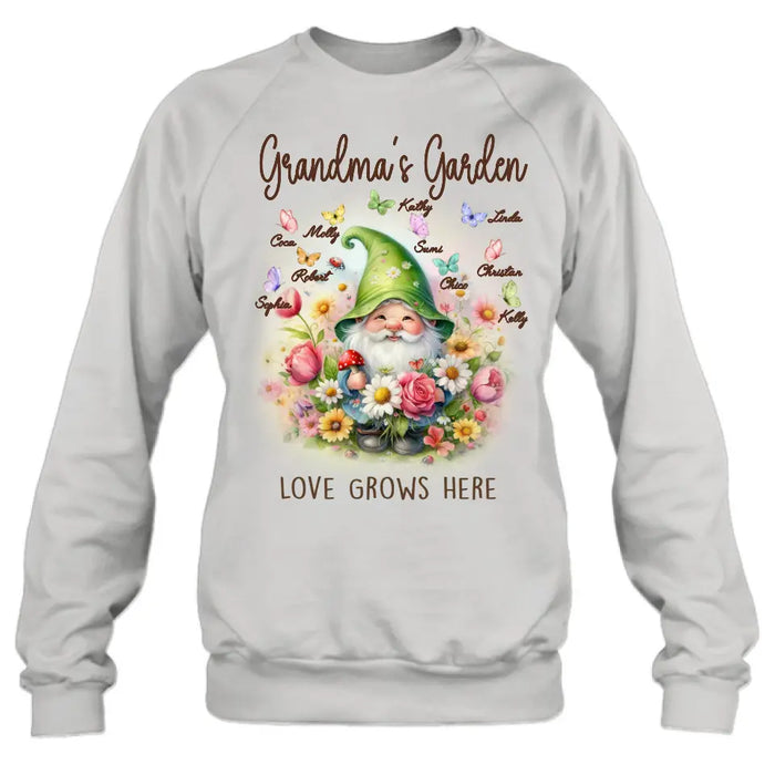 Personalized Grandma's Garden Shirt/Hoodie - Mother's Day Gift Idea For Grandma/Mother - Grandma's Garden