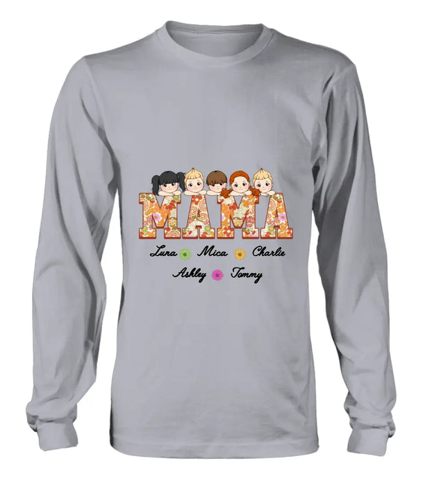 Personalized Floral Mama Shirt/Hoodie - Up to 5 Kids - Mother's Day Gift Idea for Mom/Grandma - Mama