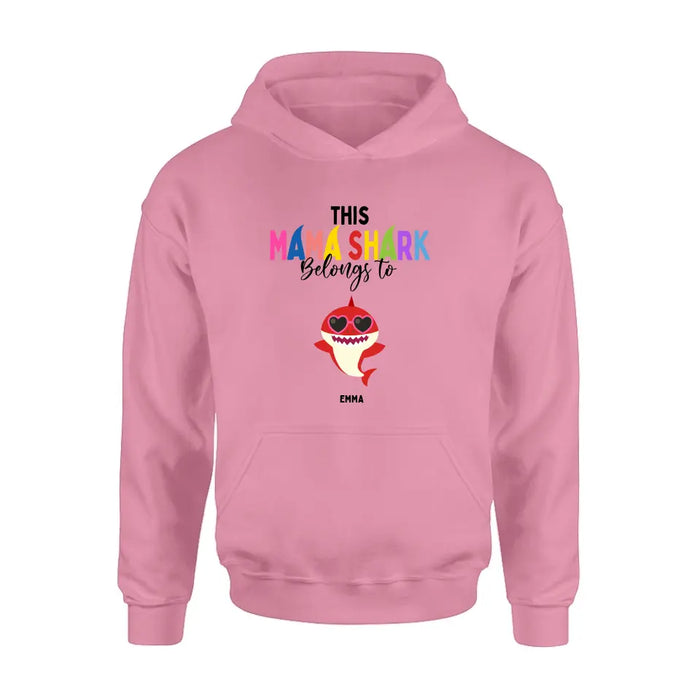 Personalized Mama Shirt/Hoodie - Up to 10 Kids - Mother's Day Gift Idea For Mom/Grandma - This Mama Shark Belongs To