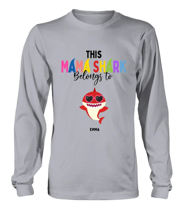 Personalized Mama Shirt/Hoodie - Up to 10 Kids - Mother's Day Gift Idea For Mom/Grandma - This Mama Shark Belongs To