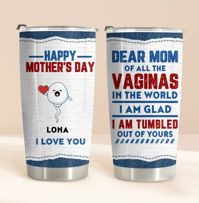 Personalized Sperms Tumbler - Gift Idea For Mother's Day - Up to 6 Sperms - Happy Mother's Day We Love You